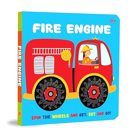 Board Book: Fire Engine Wheel Book - Wheel Books For Kids - Board Book For Children Age 1-3 Years