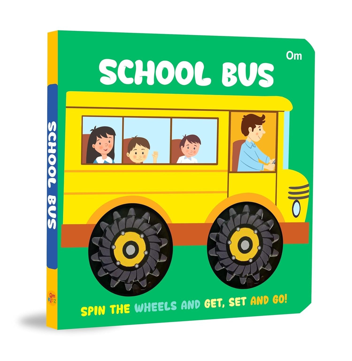 Board Book: School Bus Wheel Book - Wheel Books For Kids - Board Book For Children Age 1-3 Years
