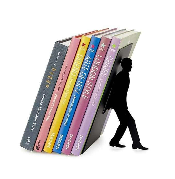 Balvi-Bookend,Too Many Books,Black,Metal-27568