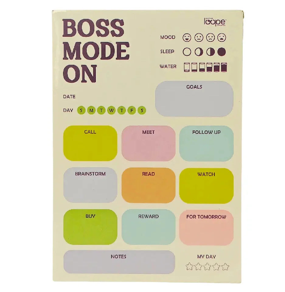 Boss Mode On Productivity Planner - 75 Sheets of Organized Success