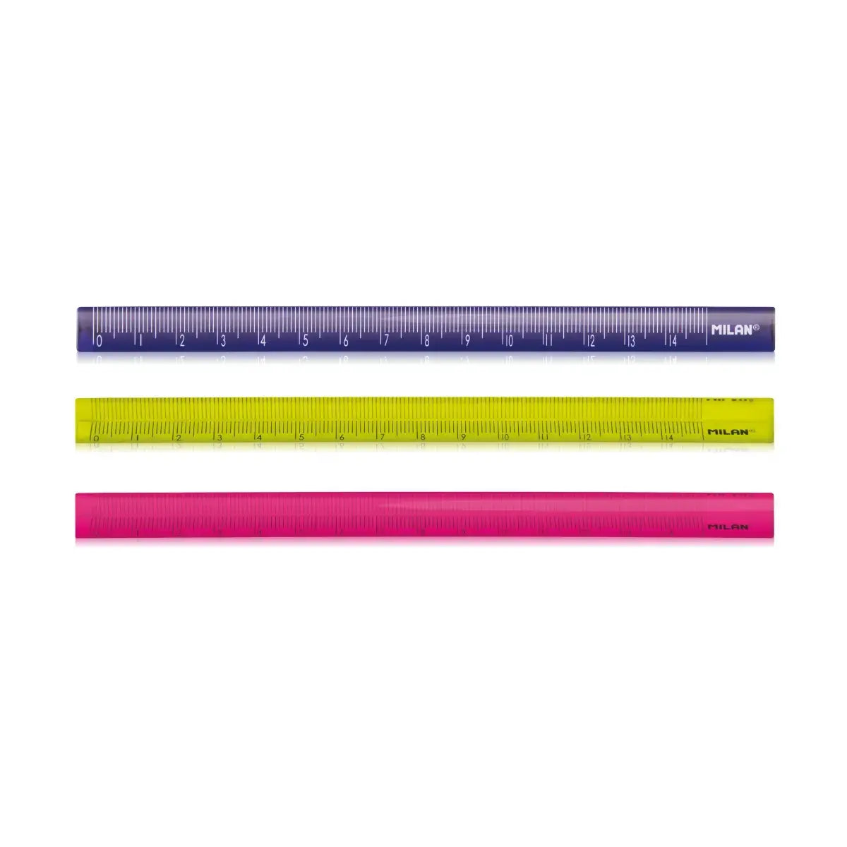 Milan-Box 60 Colour Triangular 15Cm Rulers-351260C