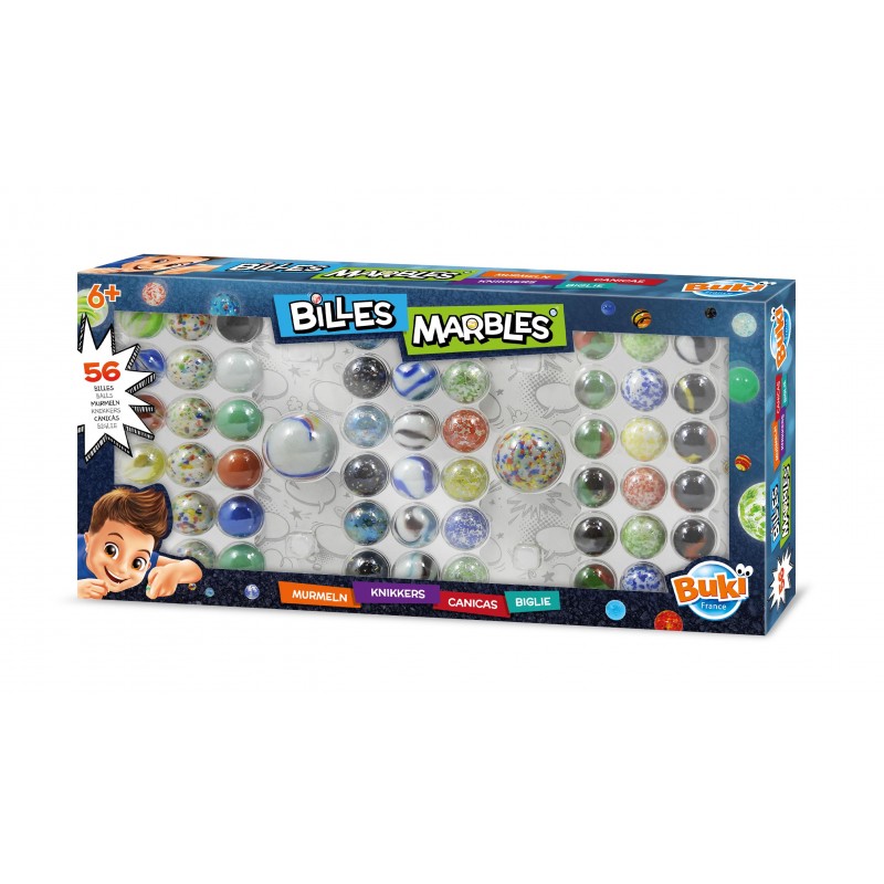 Buki-Box Of 56 Marbles-Pm856
