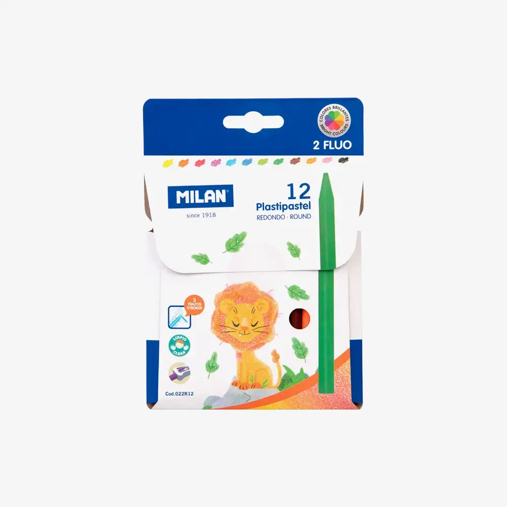 Milan-Box 12  Round Plastipastel Colours Milan-022R12