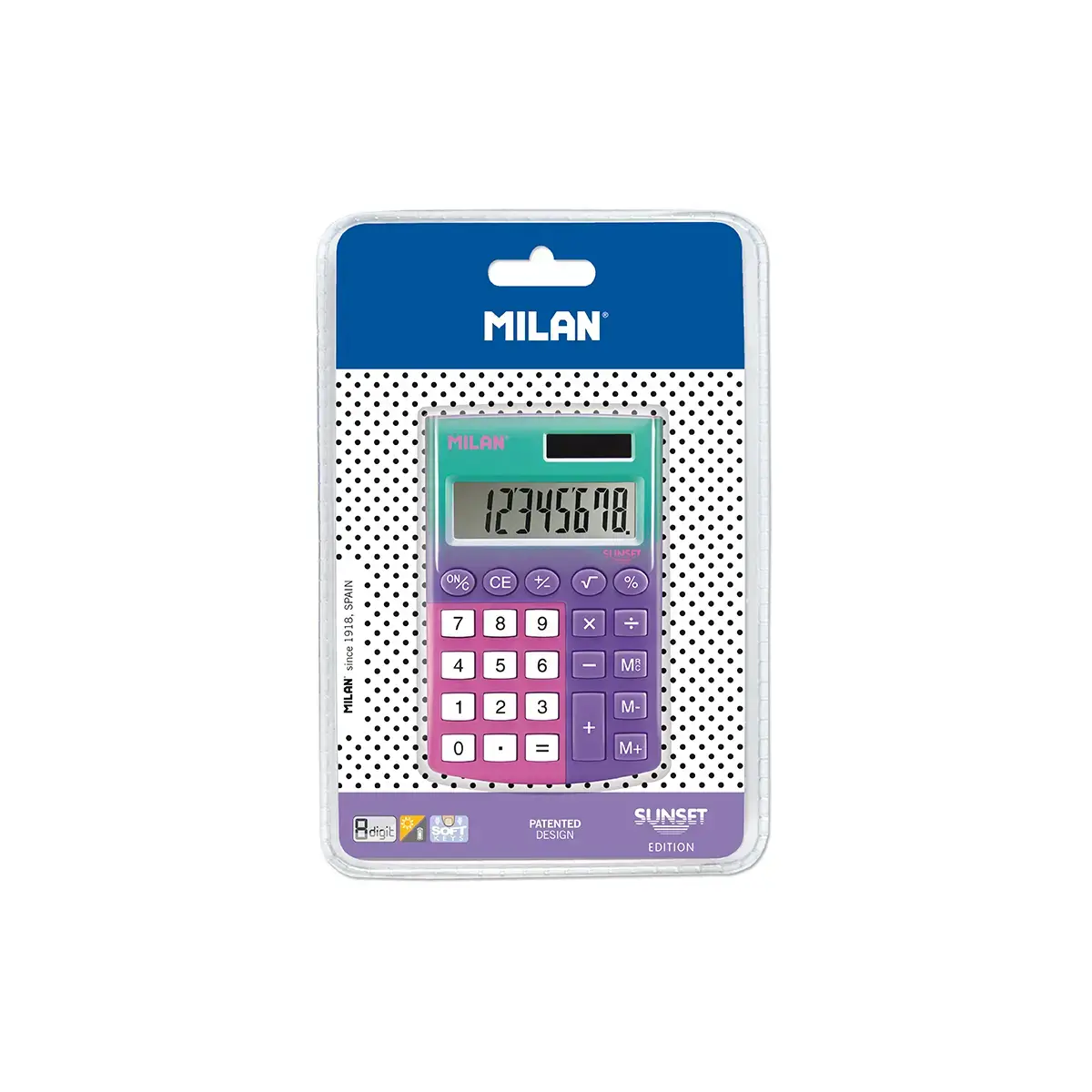 Milan-Blister Purple Calculator Pocket Sunset-151008Snprbl