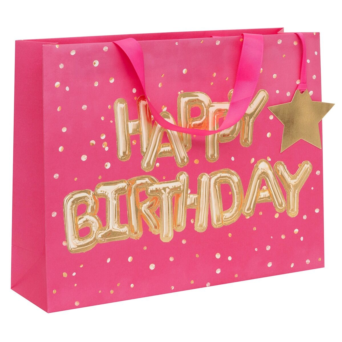 Glick-Ed Bag Ps Happy Birthday Helium Pink Large-Gh6630