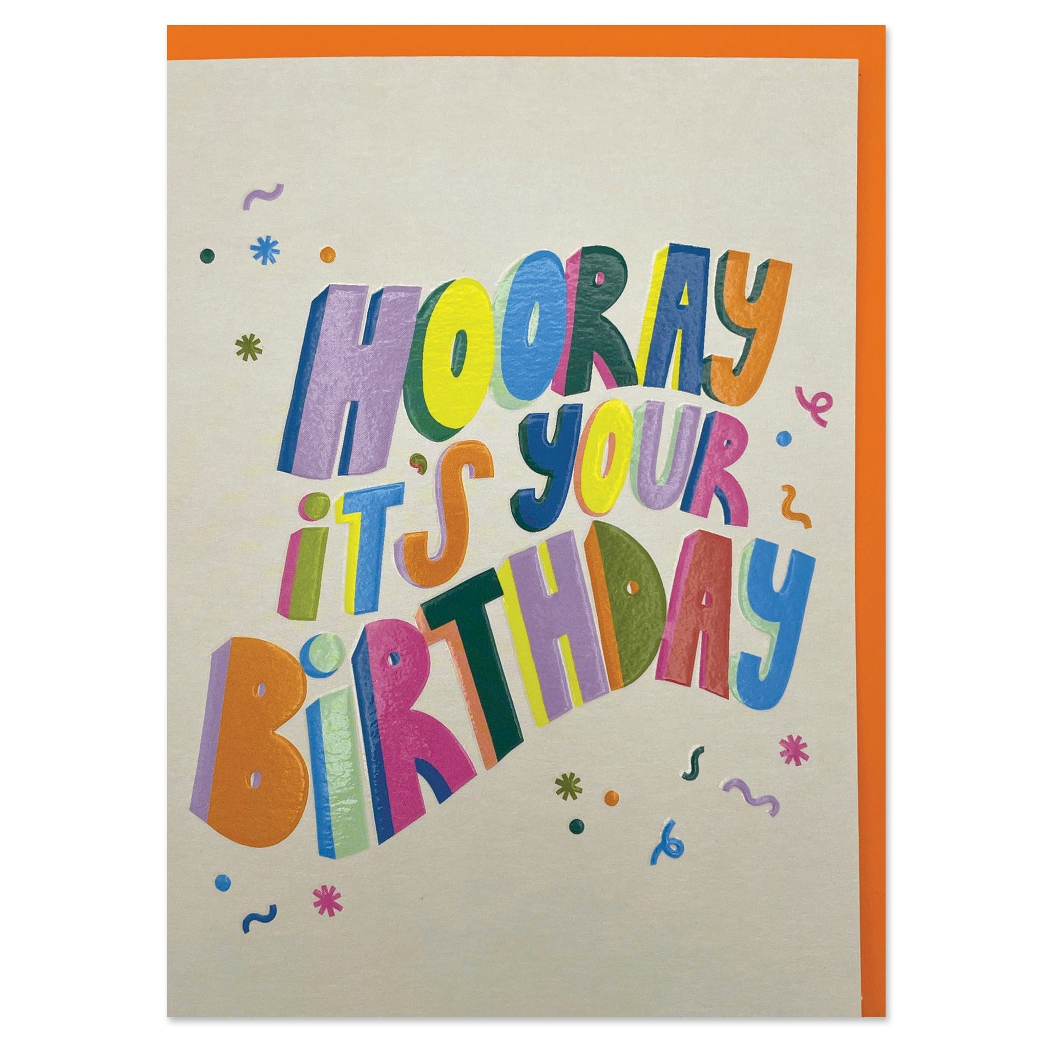 Raspberry Blossom- Blank Hooray Its Your Birthday 3D Type
