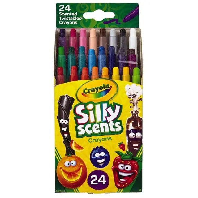 Crayola - Silly Scents Mini Twist Scented Crayons, 24 Count - 5296240005