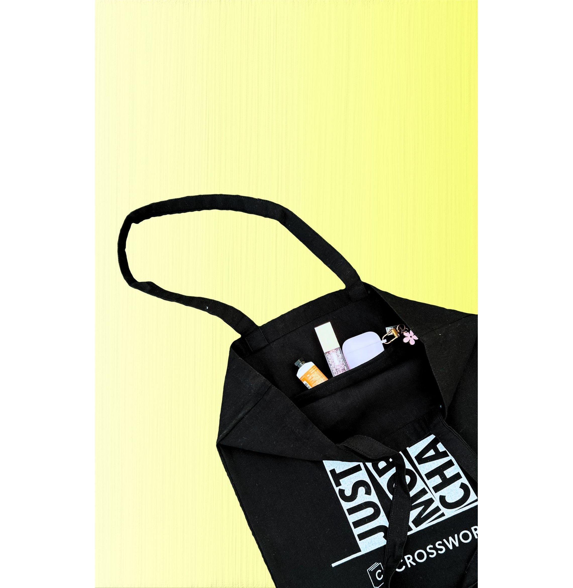 Just One More Chapter Tote Bag Black