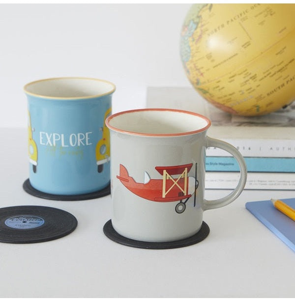 Balvi-Mug,Flight,312 Ml,Gray,Ceramic-27597