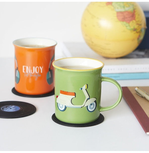 Balvi-Mug,Ride,312 Ml,Green,Ceramic-27344