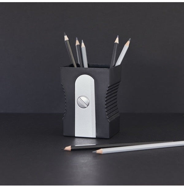 Balvi-Pen Holder,Sharpener,Black,Plastic-27417