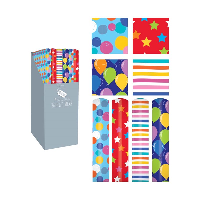 Tallon-Roll Wrap 3M Bright Design Assorted-1511/Fsc