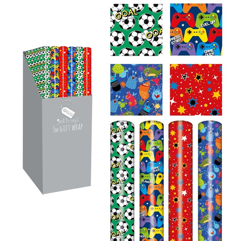 Tallon-Roll Wrap 3M Boys Design Assorteded Wrap Boys Design 3M-1507/Fsc