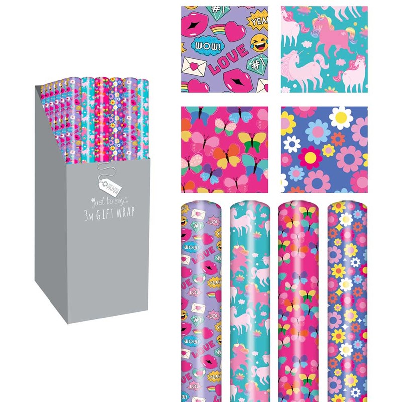 Tallon-Roll Wrap 3M Girls Design Assorted-1508