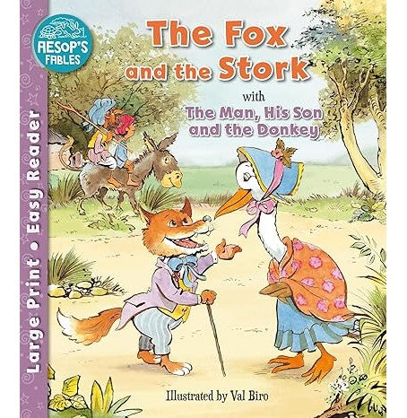 Aesops Fables Easy Readers The Fox And The Stork & The Man